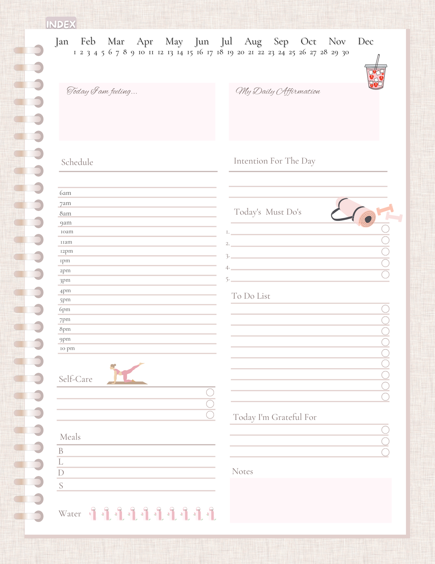 Digital Planner | Girl Boss Planner | GoodNotes Planner | iPad Planner | Daily Planner, Weekly Planner, Monthly Planner | Undated Planner